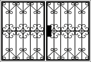 Распашная решетка на окно OS-012