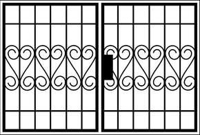 Распашная решетка на окно OS-016